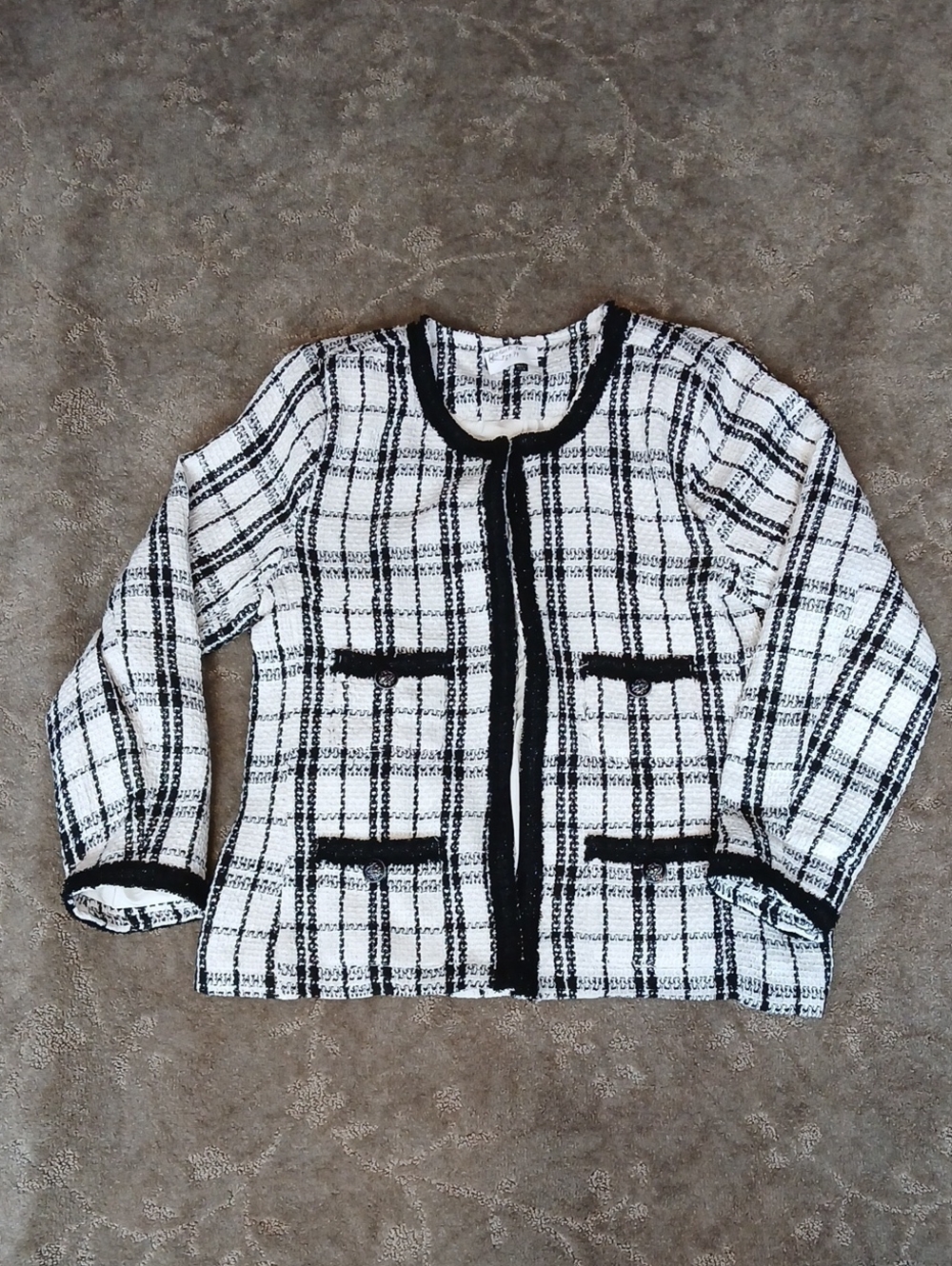Chadwicks Black and White Tweed Jacket